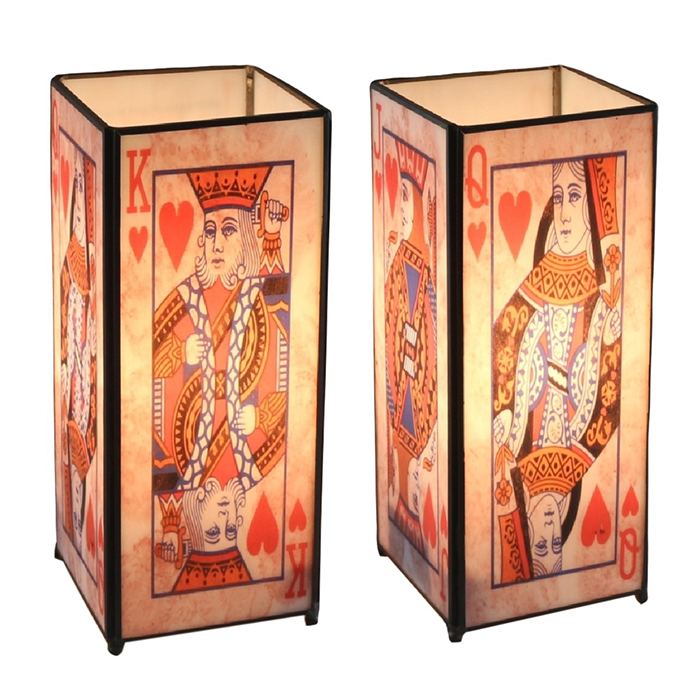 Playing Cards Square Lamp Screen Printed - Click Image to Close